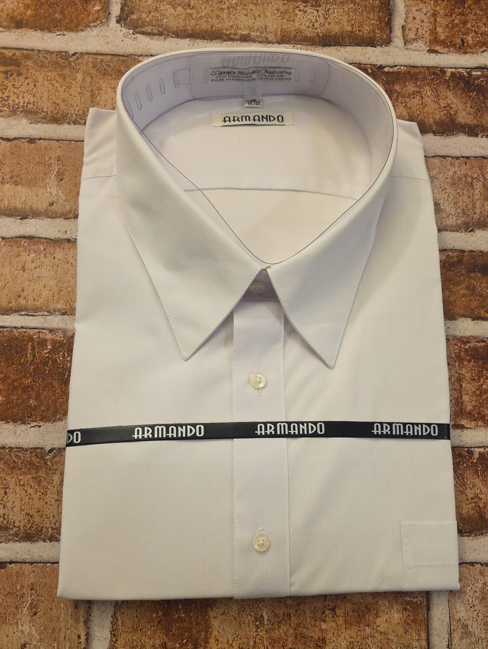 Men’s White Dress Shirt - Classic Point Collar